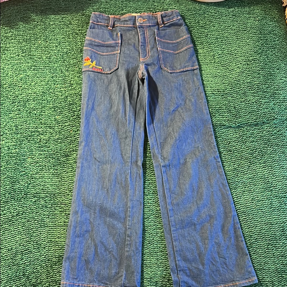 Gucci Blue Flare & Wide Leg Jeans